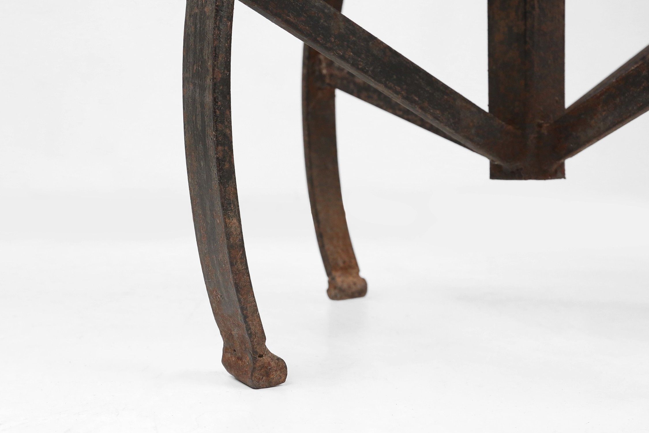 Set of 2 Industrial Black Metal Stools with Frame, France, 1920sthumbnail